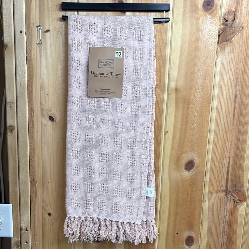 Pink Decorative Throw Blanket